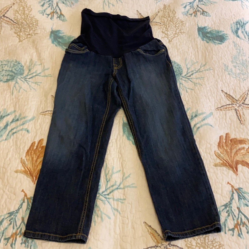 Maternity jeans indigo blue brand size medium